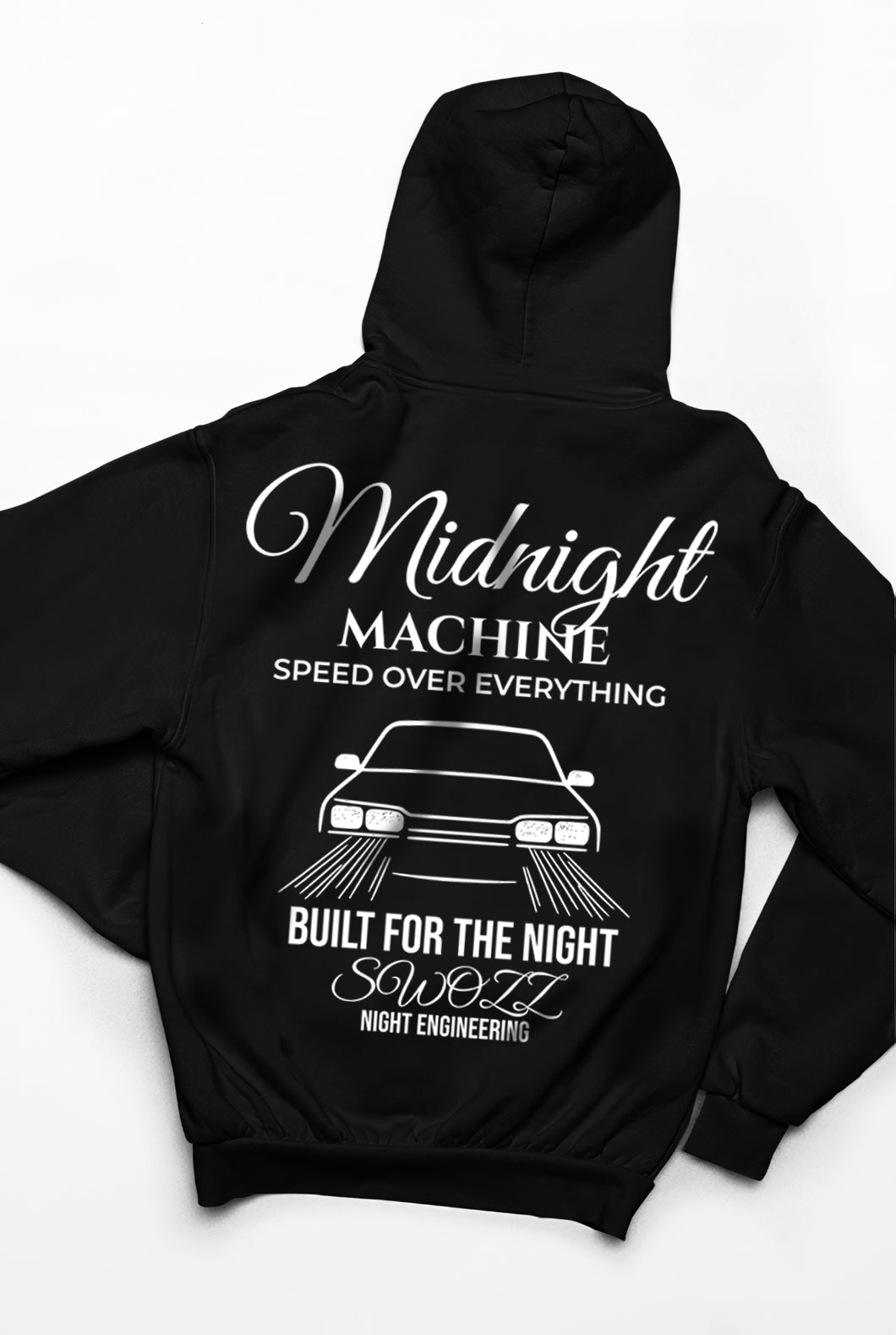Midnight Machine Hoodie – Speed Spirit Koleksiyonu, Unisex Oversize Kapüşonlu Sweatshirt, 3 İplik Şardonlu
