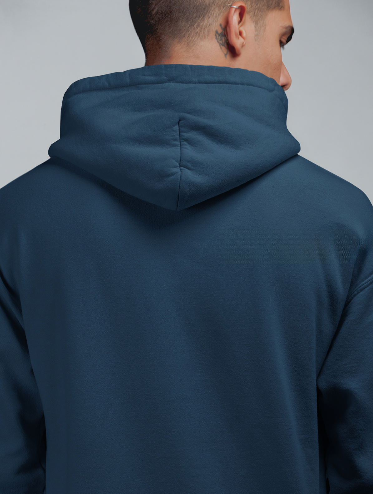 Petrol Mavisi Basic Regular Fit Hoodie – Unisex, Premium 3 İplik Şardonlu Kapüşonlu Sweatshirt