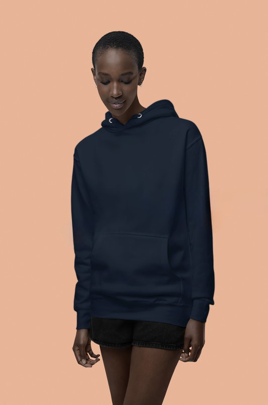 Petrol Mavisi Basic Regular Fit Hoodie – Unisex, Premium 3 İplik Şardonlu Kapüşonlu Sweatshirt