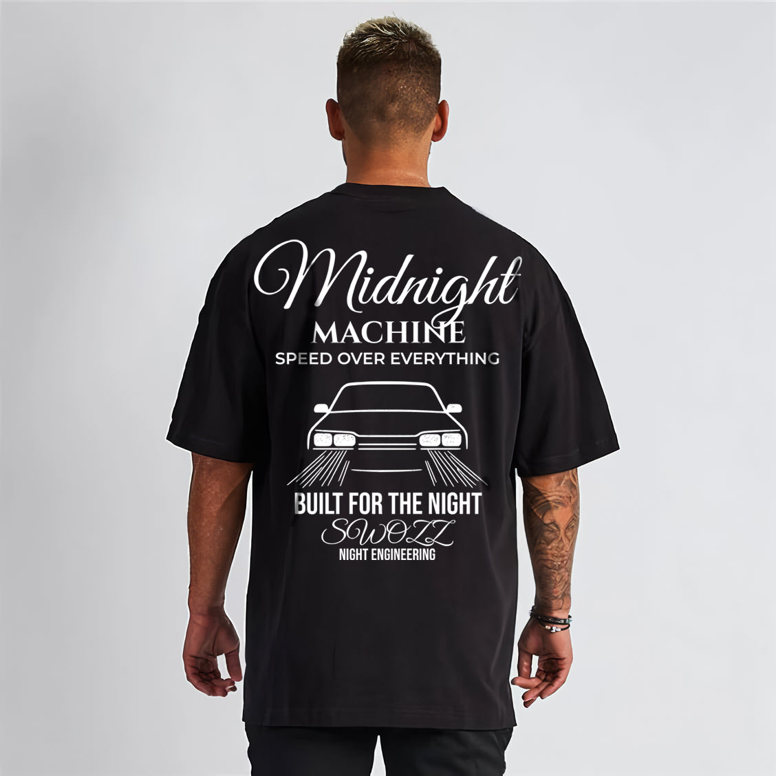 Midnight Machine Tasarımı - Siyah Regular Unisex Tişört | SWOZZ SPEED & SPIRIT Koleksiyonu