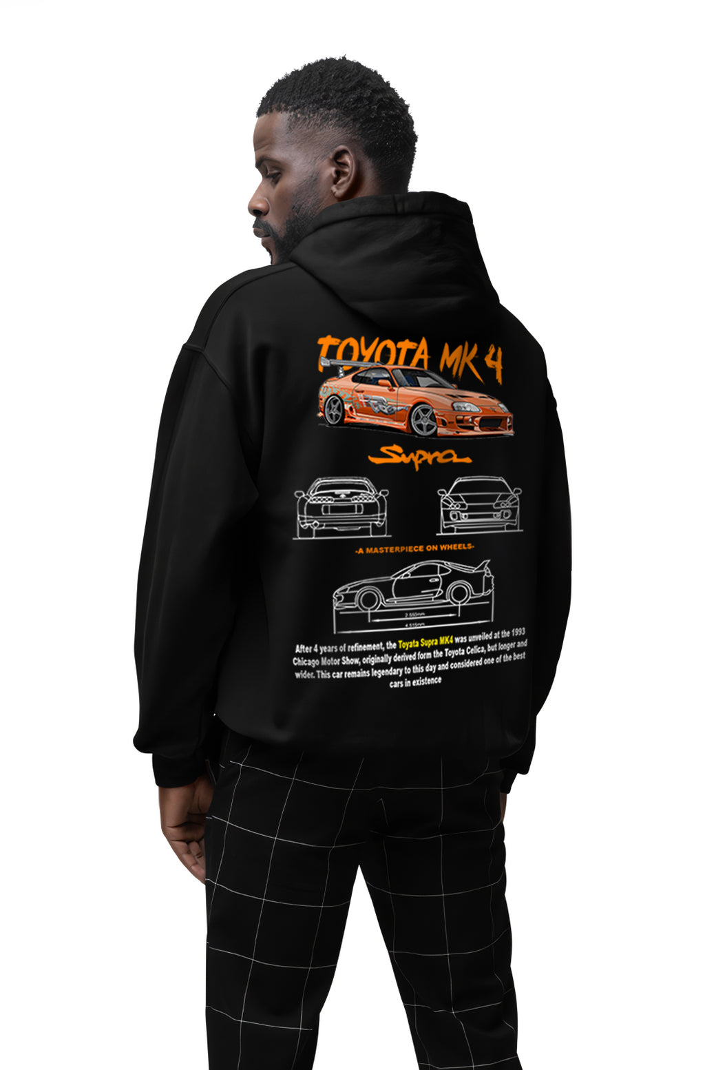 Toyota Supra MK4 ön ve Sırt Baskılı Oversize Unisex 3iplik Kalın Kışlık Sweatshirt