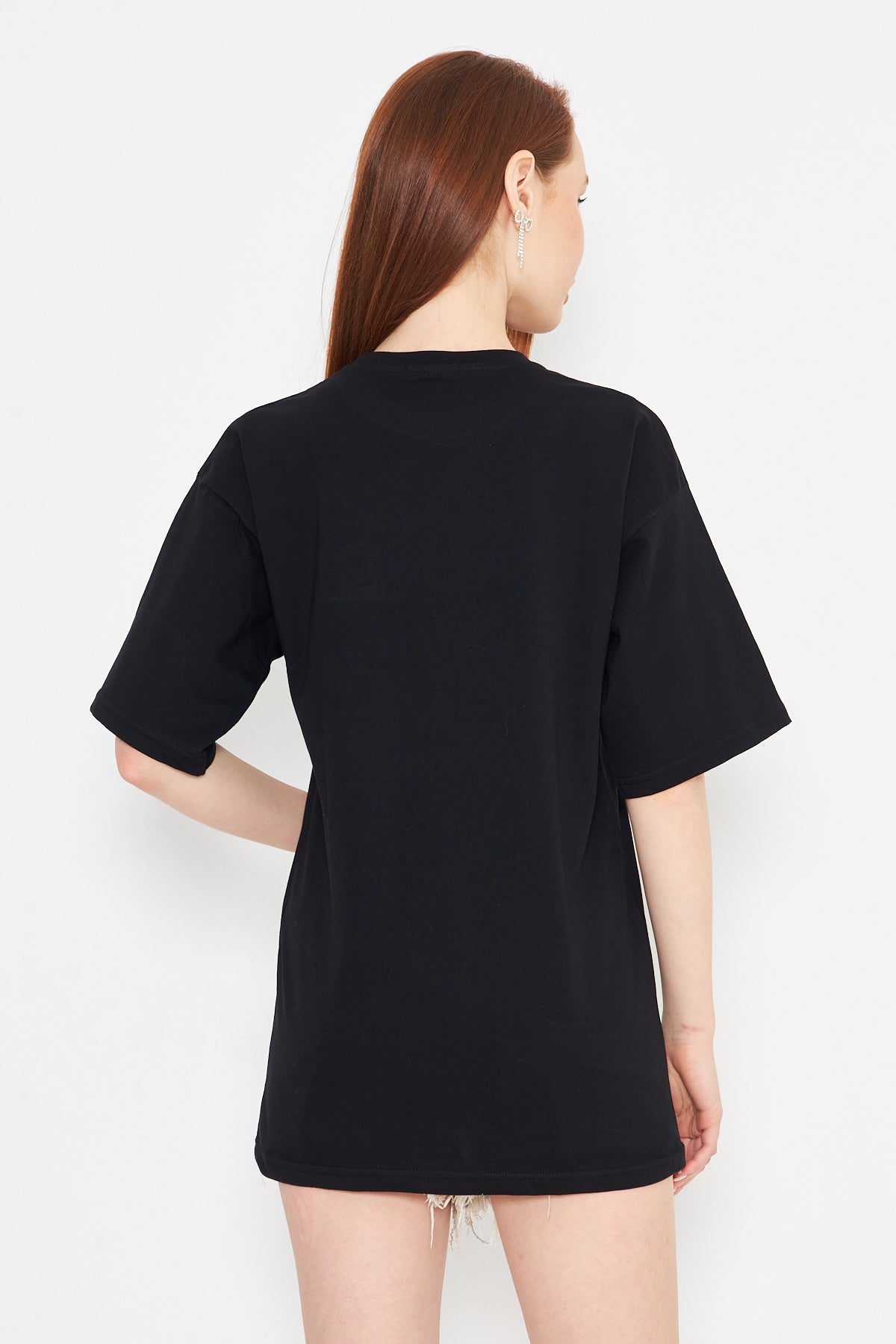 Motive Taş Baskılı Tshirt Oversize Unisex