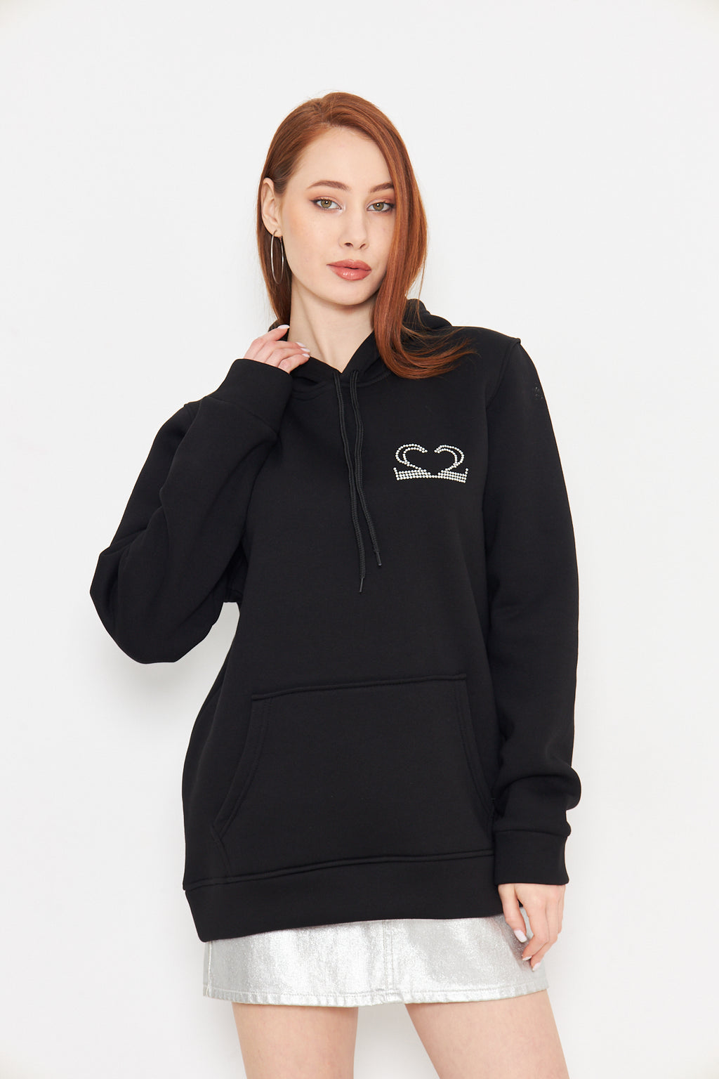 Taş Baskılı Unisex Oversize Motive Sweatshirt