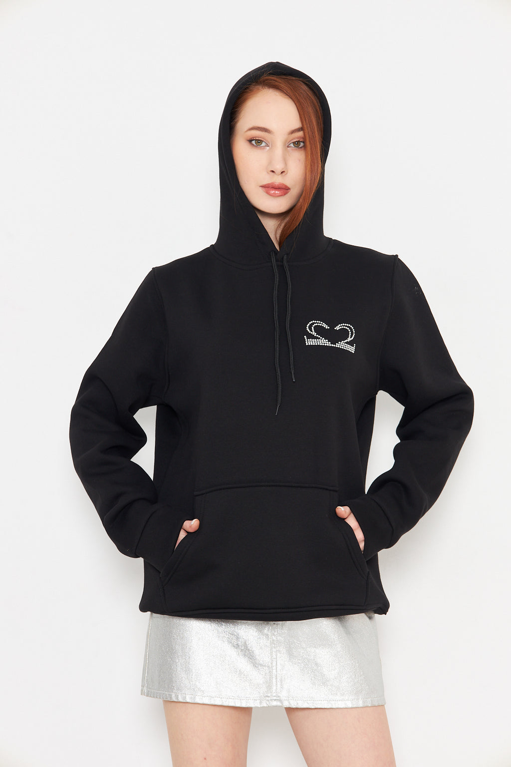 Taş Baskılı Unisex Oversize Motive Sweatshirt