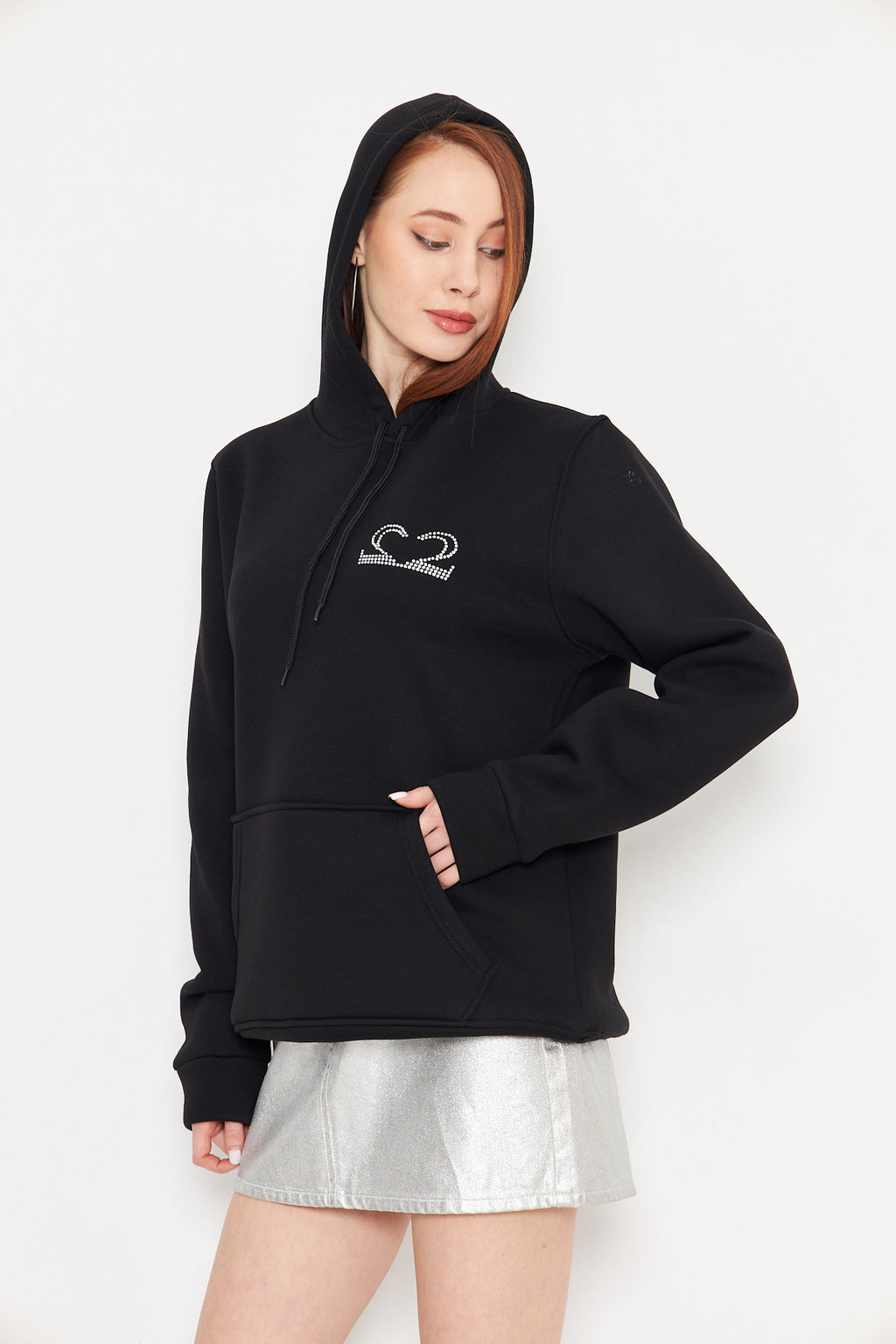 Taş Baskılı Unisex Oversize Motive Sweatshirt