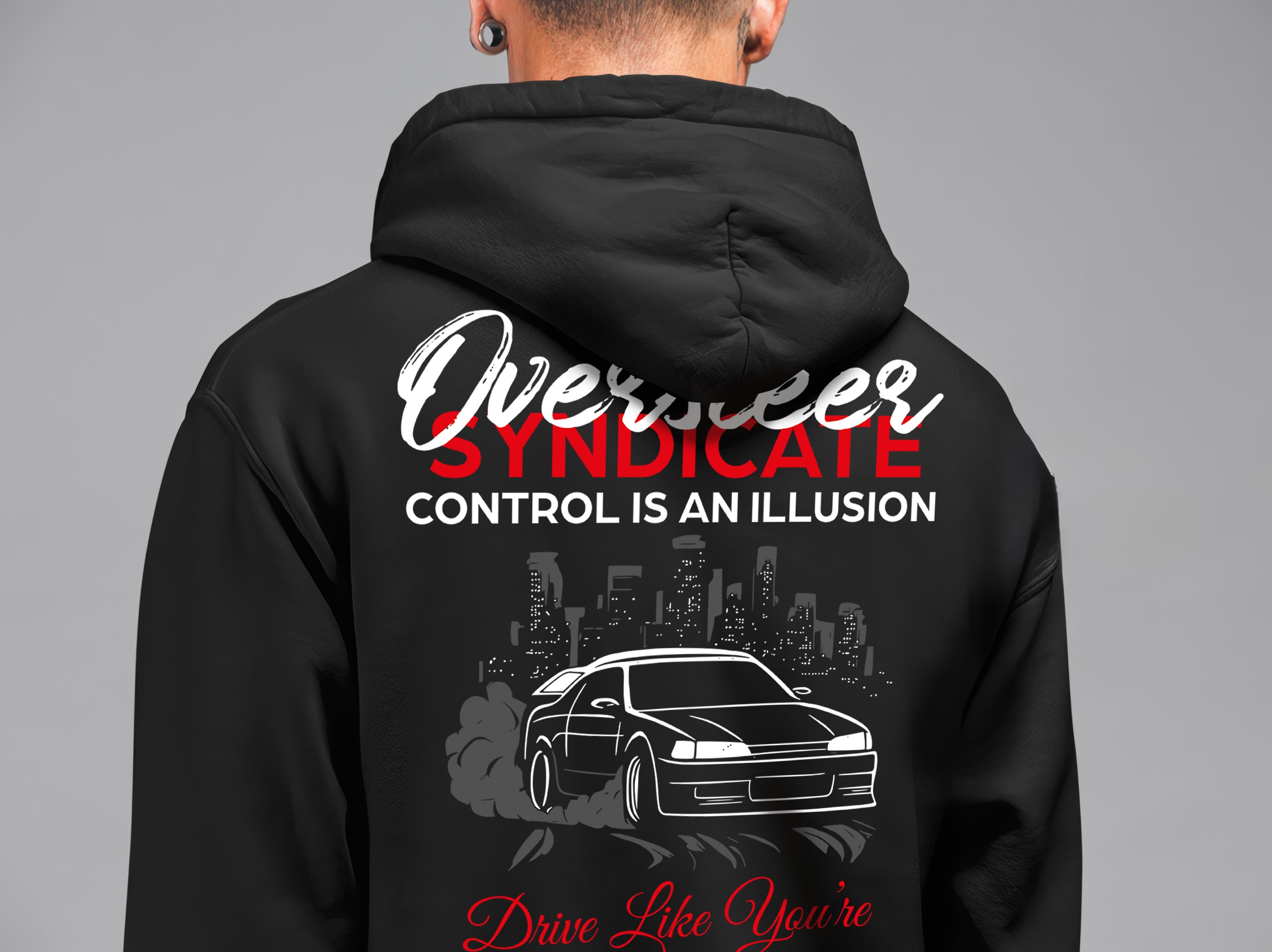 Oversteer Syndicate Hoodie – Speed Spirit Koleksiyonu, Unisex Oversize Kapüşonlu Sweatshirt, 3 İplik Şardonlu