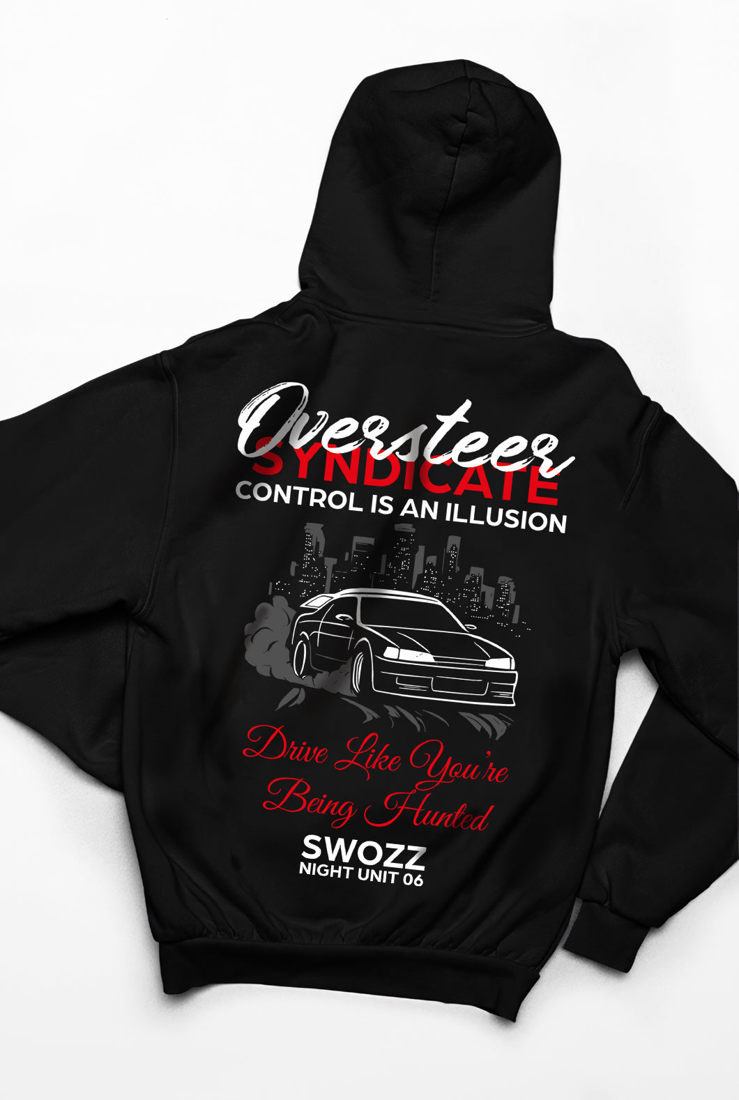 Oversteer Syndicate Hoodie – Speed Spirit Koleksiyonu, Unisex Oversize Kapüşonlu Sweatshirt, 3 İplik Şardonlu