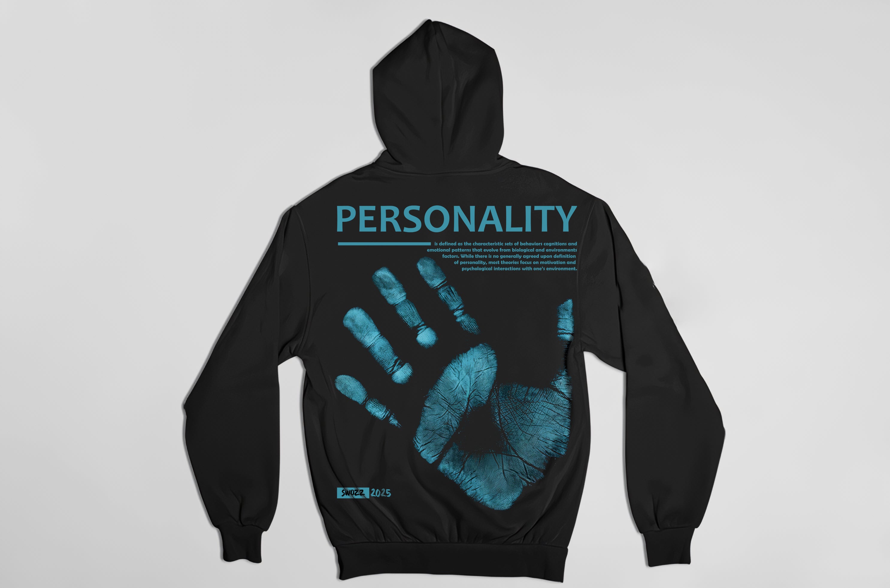 Personality Ön ve Sırt Baskılı Özel Tasarım Premium Unisex Oversize Hoodie Kapşonlu Sweatshirt