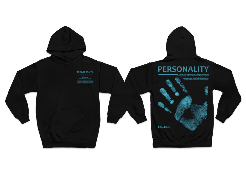 Personality Ön ve Sırt Baskılı Özel Tasarım Premium Unisex Oversize Hoodie Kapşonlu Sweatshirt