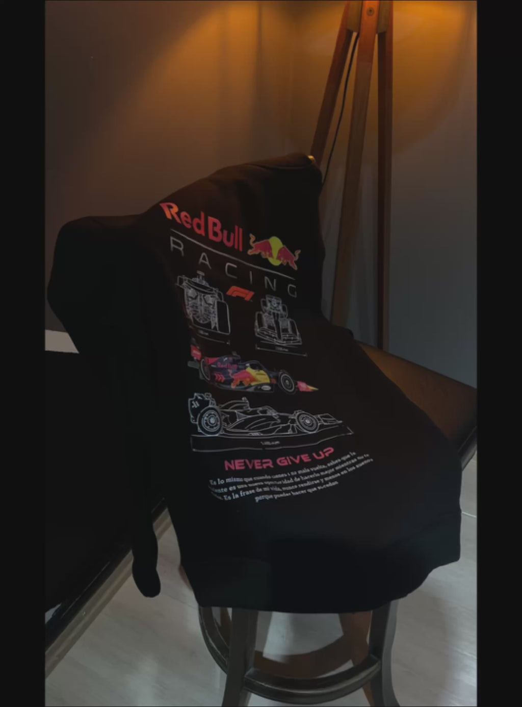 F1 Redbull Team ön ve sırt baskılı Siyah 3 Ip Kalın Kumaş Unisex Sweatshirt Hoodie