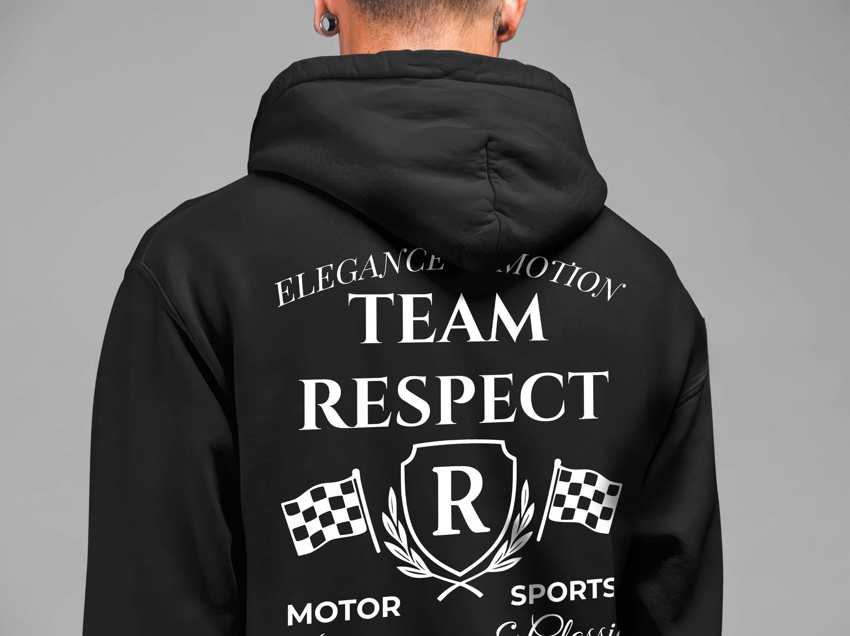Respect the Drive Hoodie – Speed Spirit Koleksiyonu, Unisex Oversize Kapüşonlu Sweatshirt, 3 İplik Şardonlu