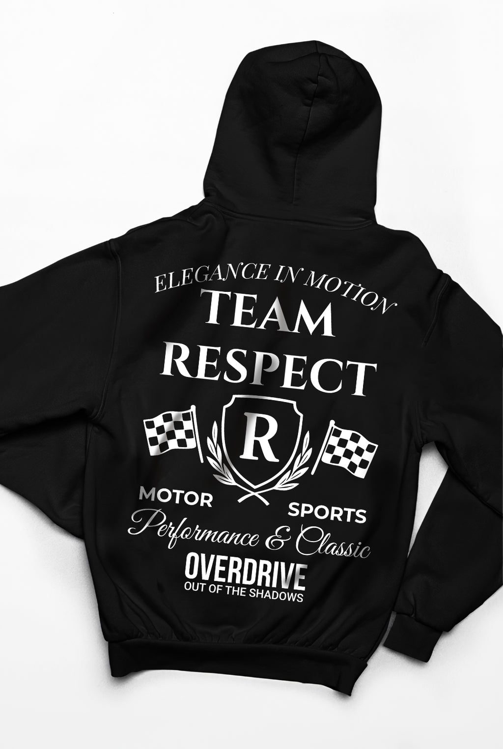 Respect the Drive Hoodie – Speed Spirit Koleksiyonu, Unisex Oversize Kapüşonlu Sweatshirt, 3 İplik Şardonlu