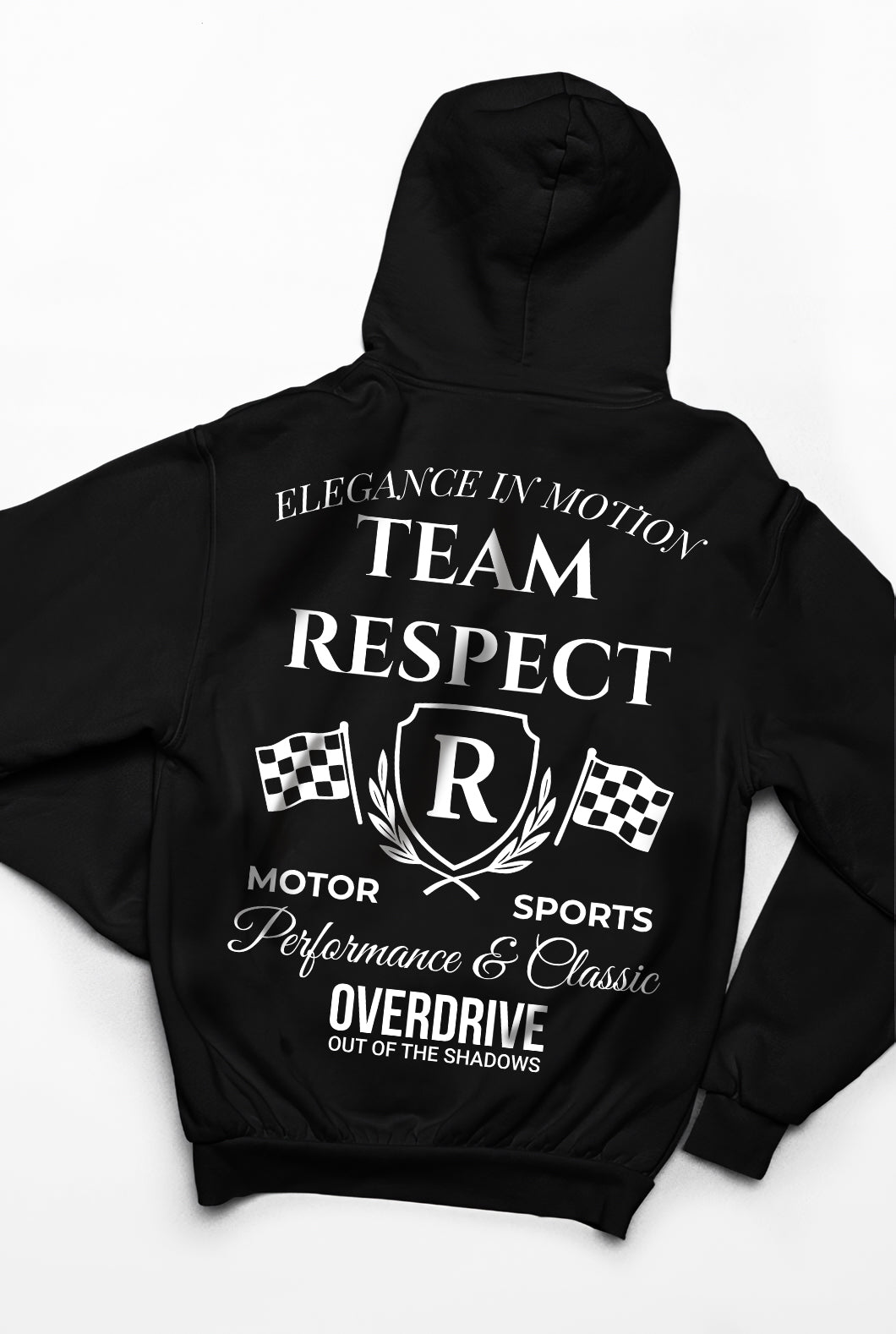 Respect the Drive Hoodie – Speed Spirit Koleksiyonu, Unisex Oversize Kapüşonlu Sweatshirt, 3 İplik Şardonlu