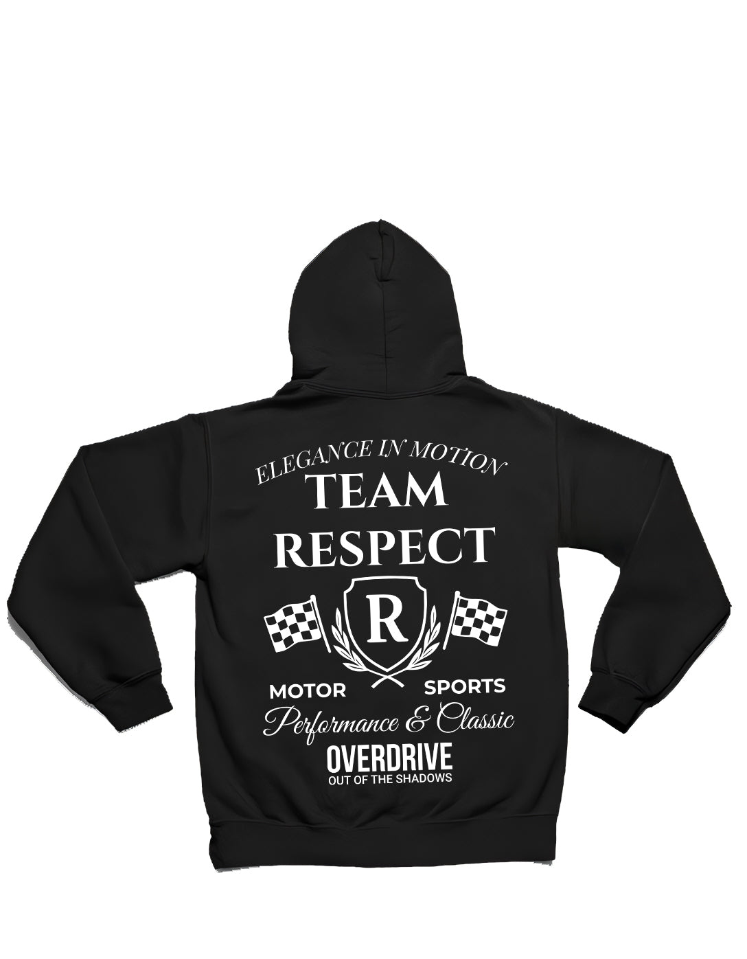 Respect the Drive Hoodie – Speed Spirit Koleksiyonu, Unisex Oversize Kapüşonlu Sweatshirt, 3 İplik Şardonlu