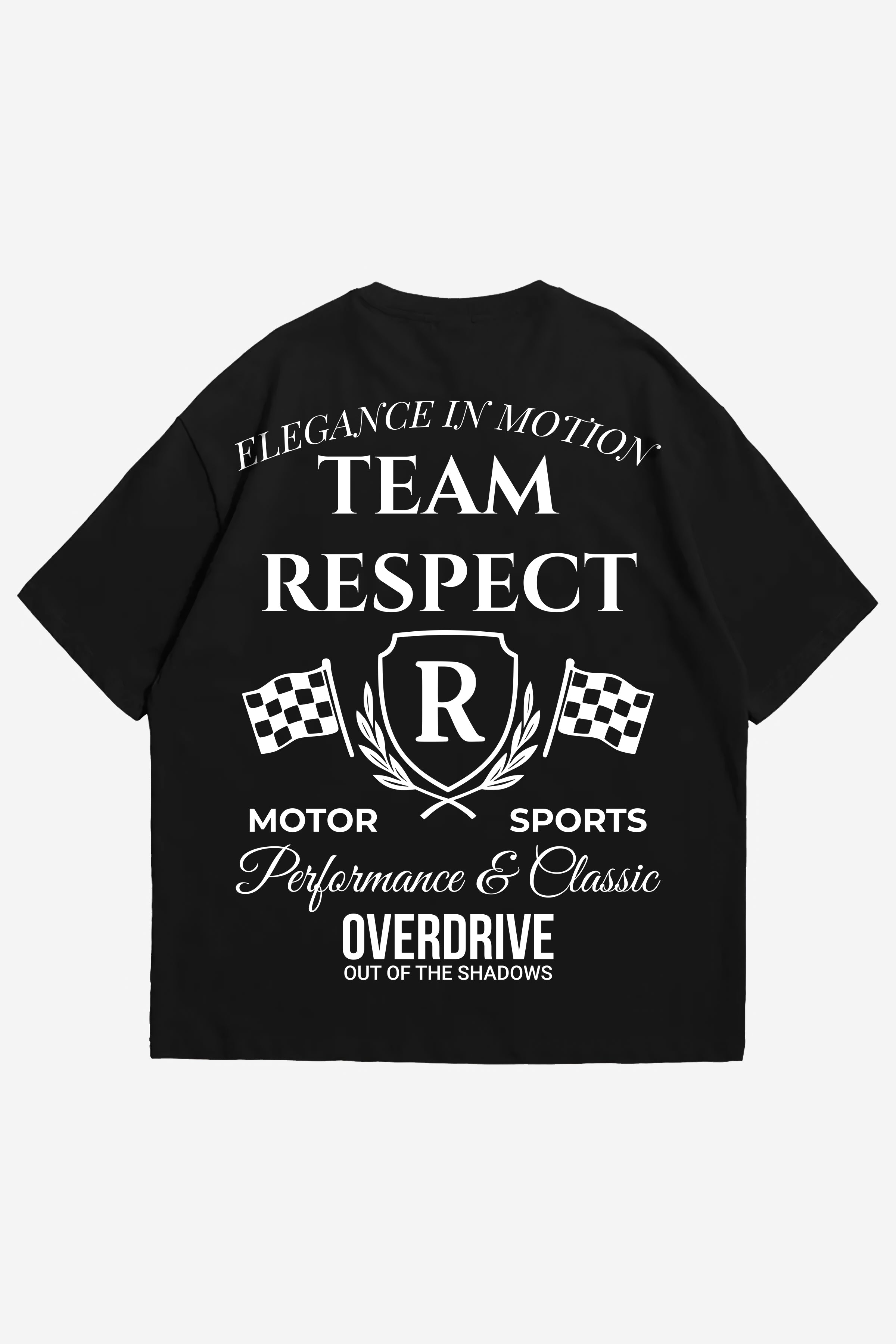 – Respect The Drive Tasarımı Siyah Regular Unisex Tişört| SWOZZ SPEED & SPIRIT KOLEKSİYONU