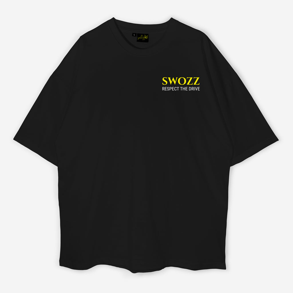– Respect The Drive Tasarımı Siyah Regular Unisex Tişört| SWOZZ SPEED & SPIRIT KOLEKSİYONU