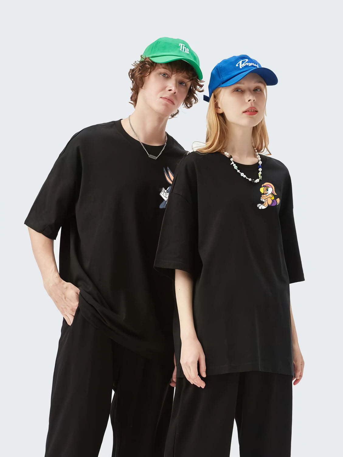 Bugs Buny & Lola Buny Baskılı Sevgili Kombini Çift Tshirt 2 Adet