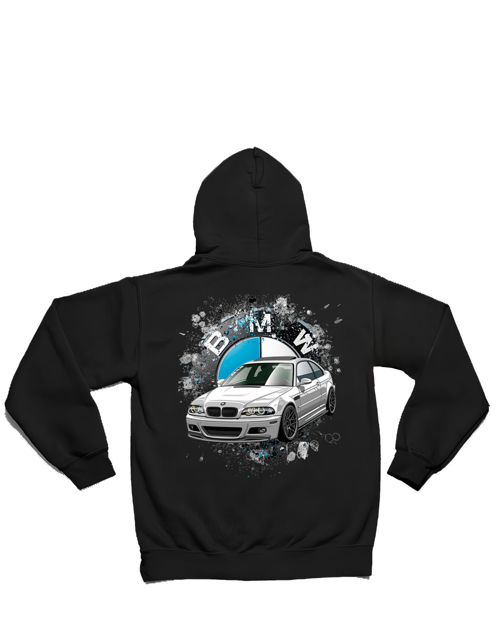 BMW E46 Ön ve Sırt Baskılı 3 iplik kalın kışlık Özel Tasarım Unisex Oversize Sweatshirt Hoodie