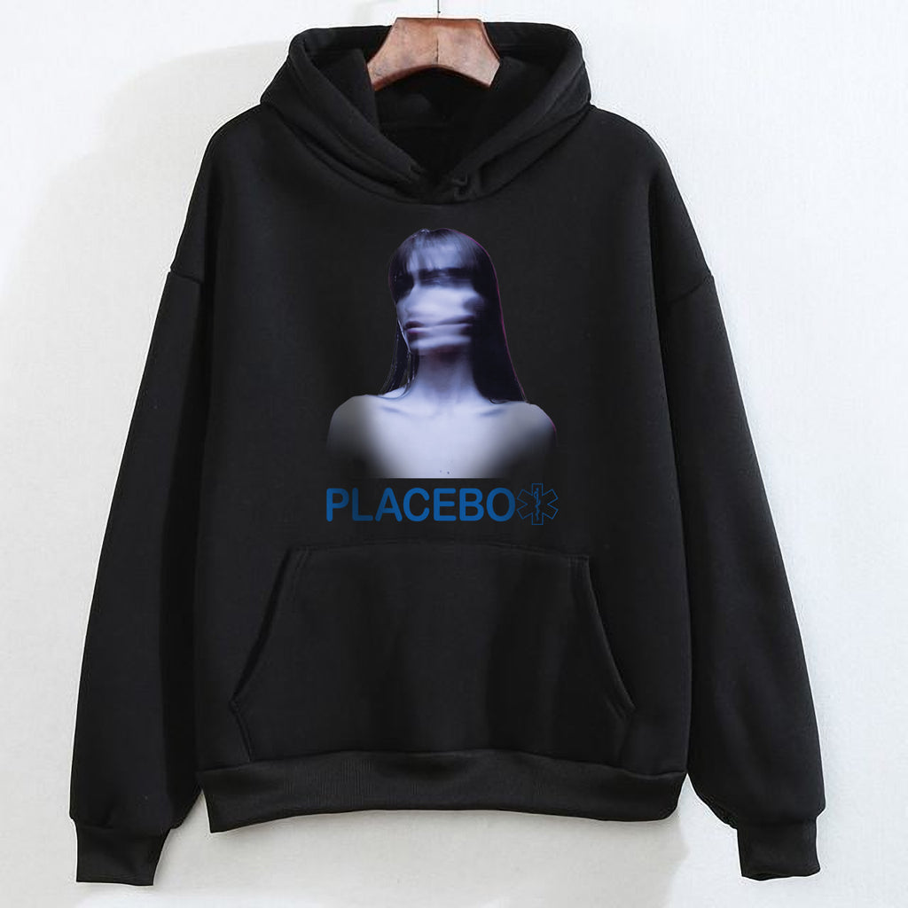 Placebo Baskılı 3 iplik kalın kışlık Özel Tasarım Unisex Oversize Sweatshirt Hoodie
