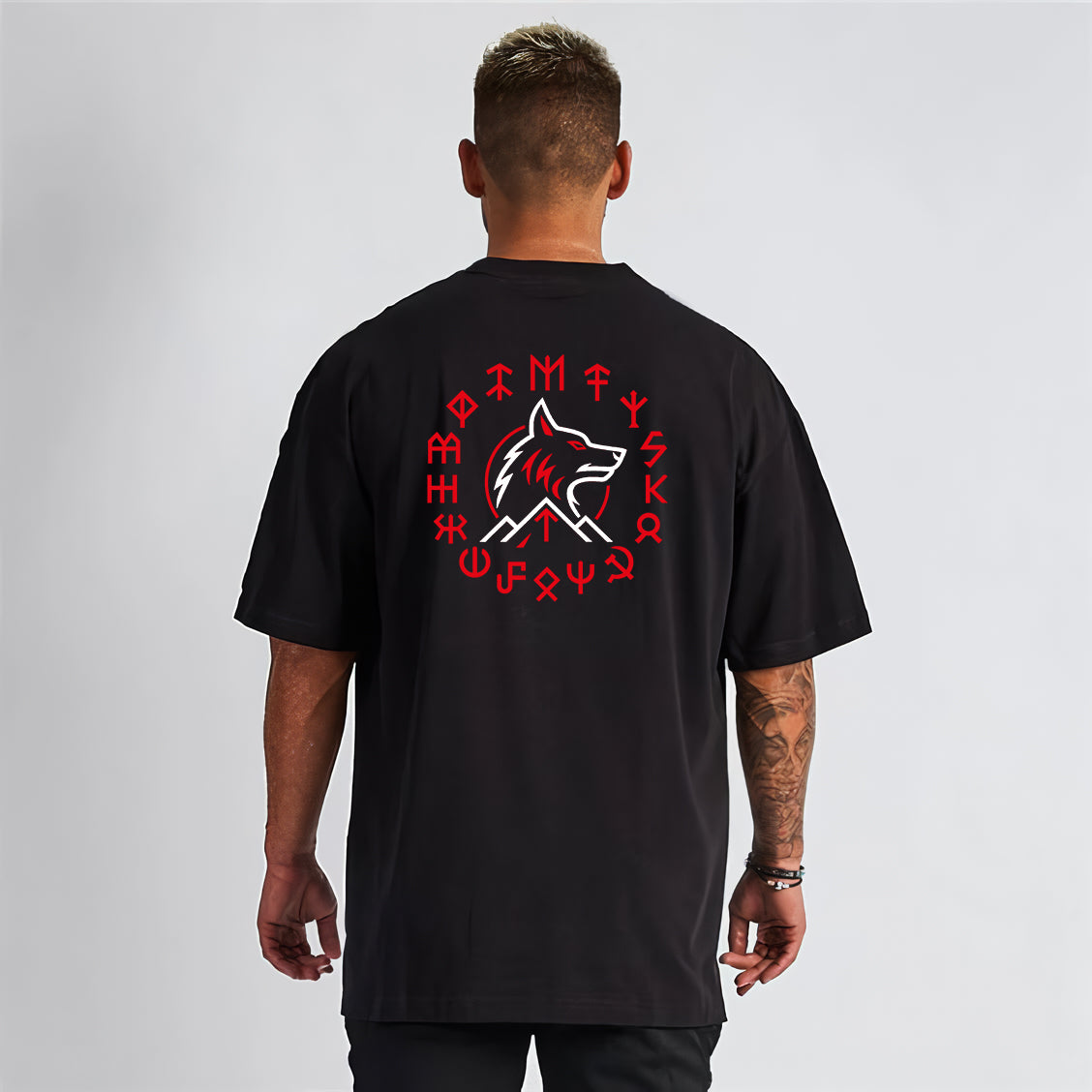Tamga Kolajı Tasarımı Regular Fit Siyah Unisex Tişört Tamga Koleksiyonu