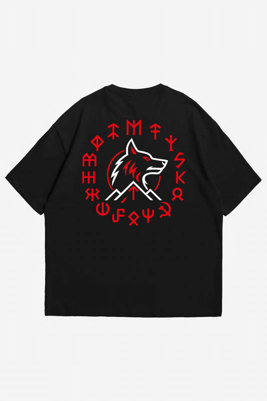 Tamga Kolajı Tasarımı Regular Fit Siyah Unisex Tişört Tamga Koleksiyonu