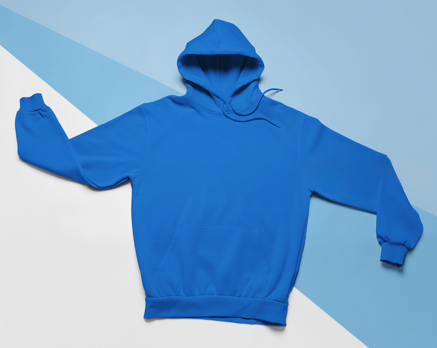 Bebe Mavisi Basic Regular Fit Hoodie – Unisex, Premium 3 İplik Şardonlu Kapüşonlu Sweatshirt