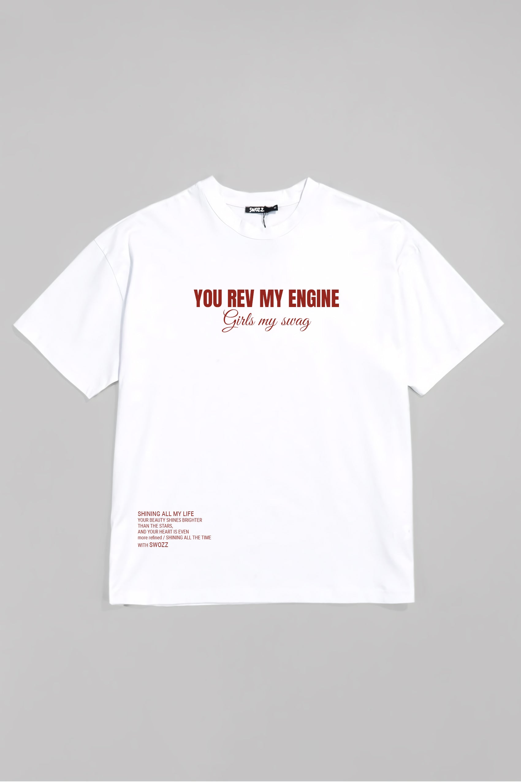 Love Damga Tasarımı Beyaz Unisex Özel Tasarım Premium Tişört | Sokak Stili Yazılı Model